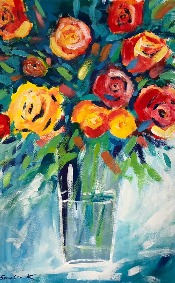 Roses in Vase