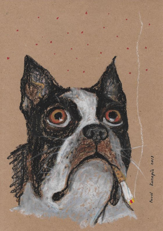 Dog with cigarette #3
