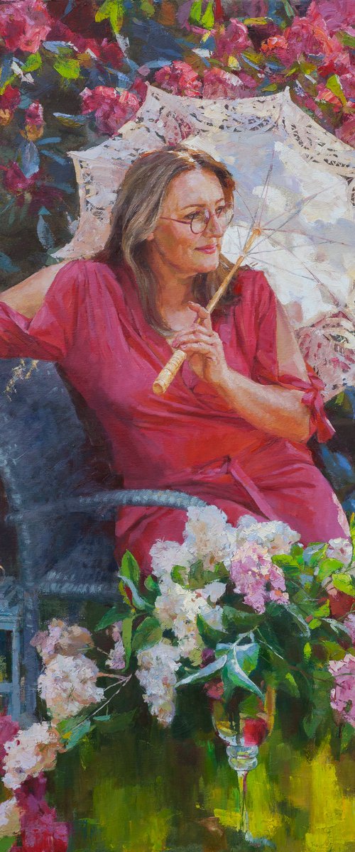 Aneta in a garden by Aleksandr Korol