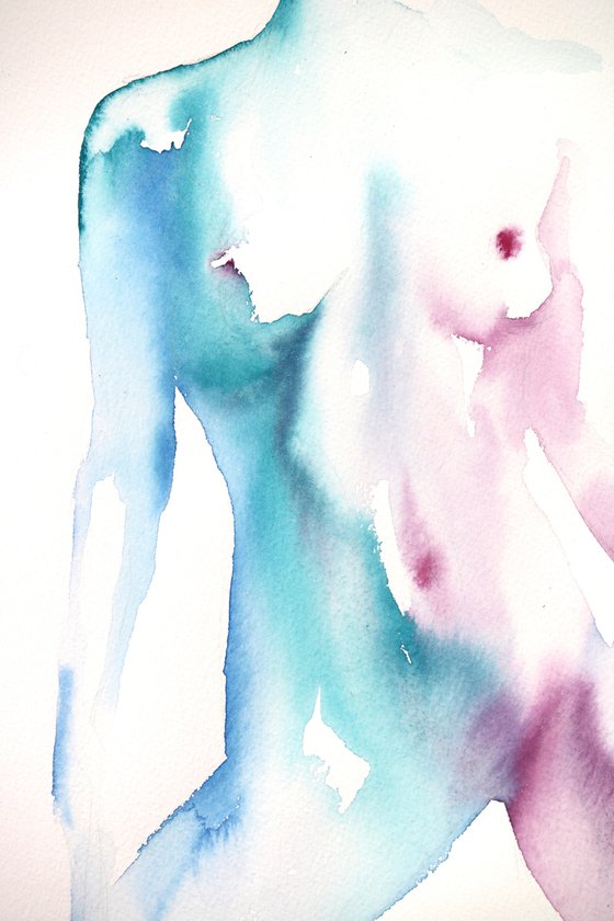 Nude painting "In Fluid Form IV"