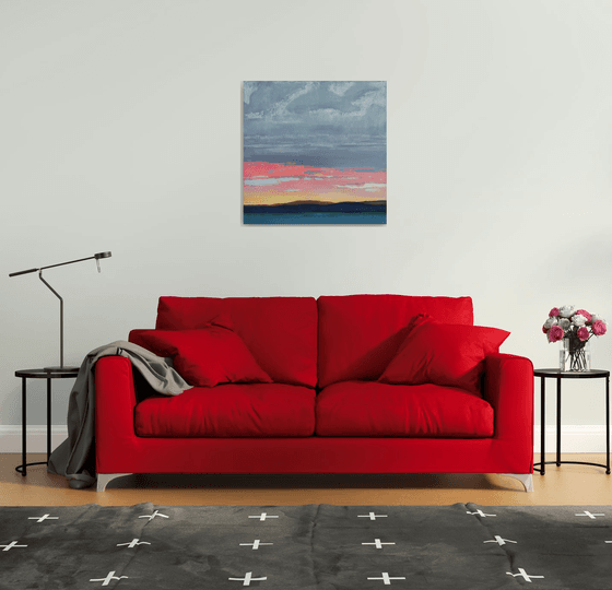 Watching the Clouds 30x30 inch 76x76cm by Bo Kravchenko