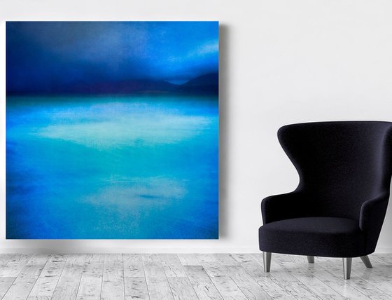Blue Hills of Harris  - Extra large abstract canvas