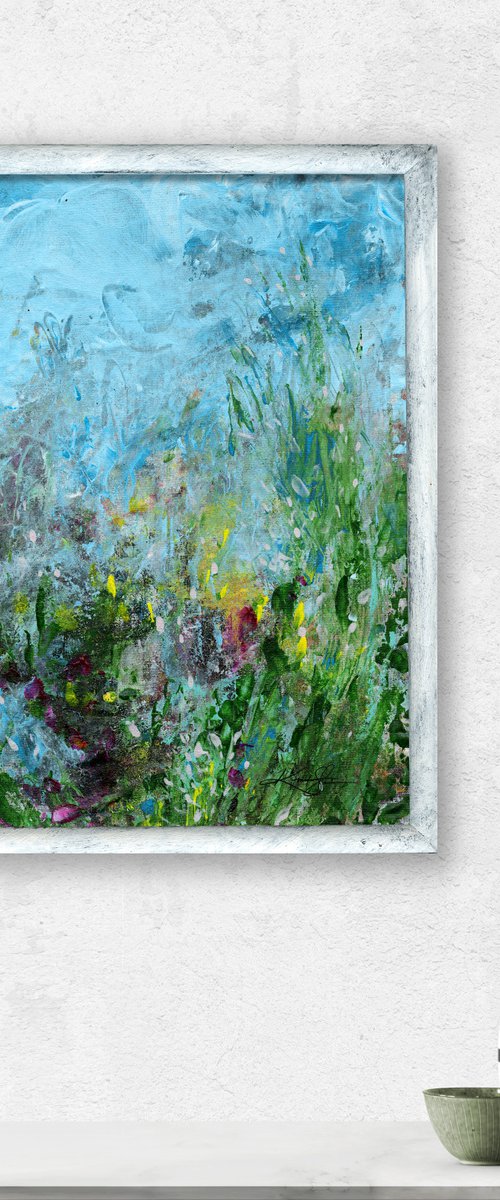 A Meadow Journey 6 - Framed Floral Painting by Kathy Morton Stanion by Kathy Morton Stanion