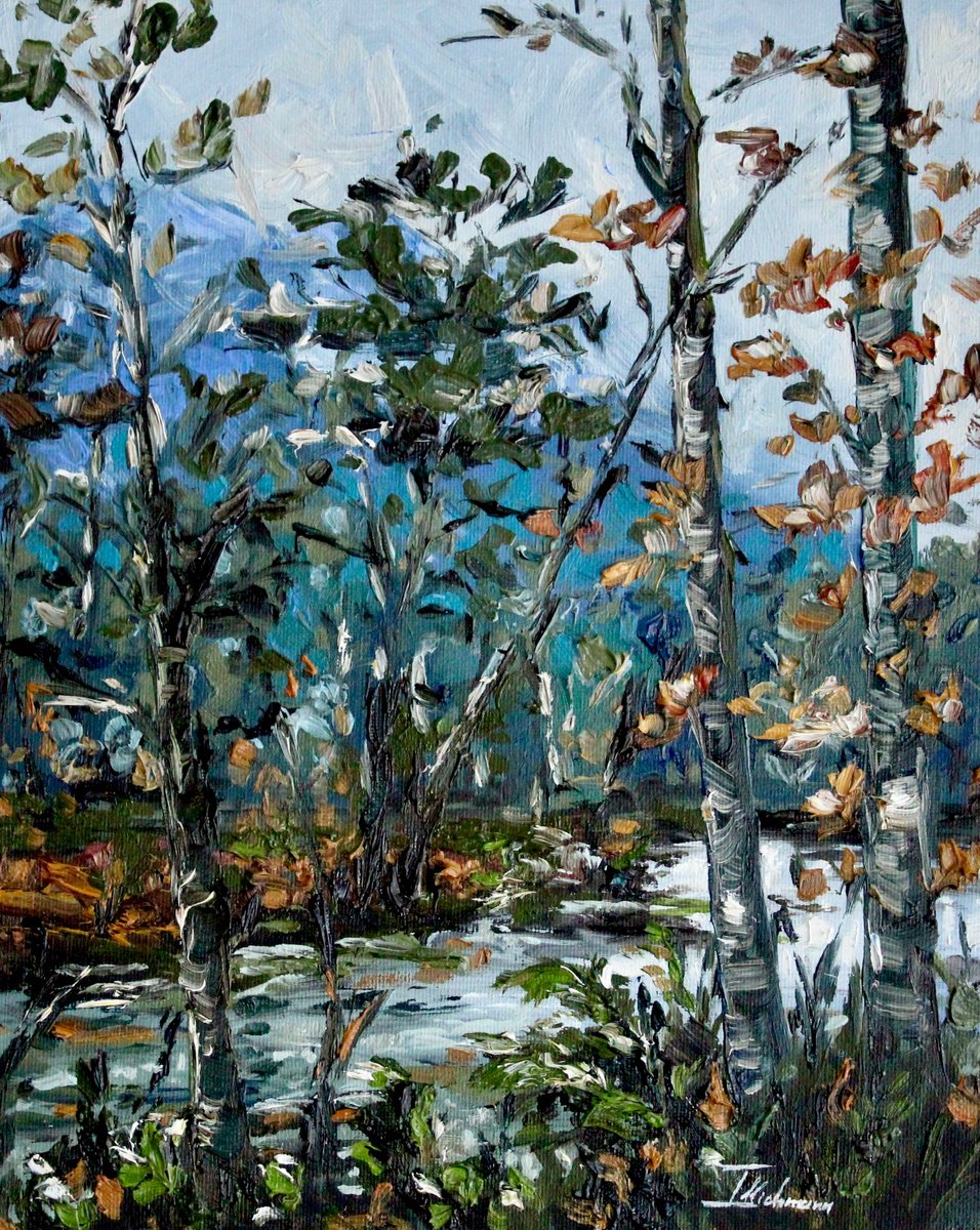 Impressionistic Landscape Oil Painting By Liza Illichmann, 9 X 12", Olympic Peninsula, Original Artwork