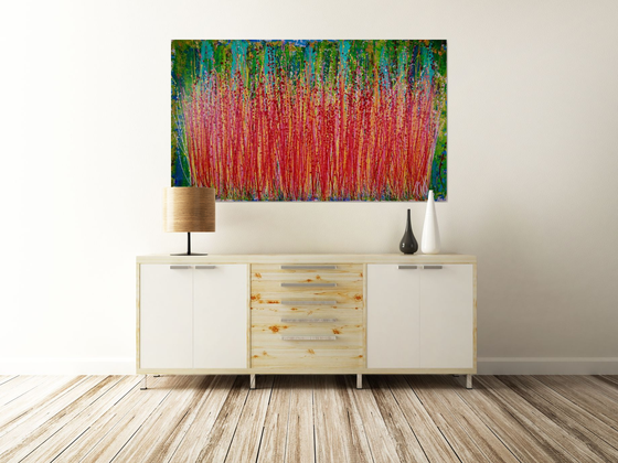 Abstract Pink Fantasy | Large abstract painting