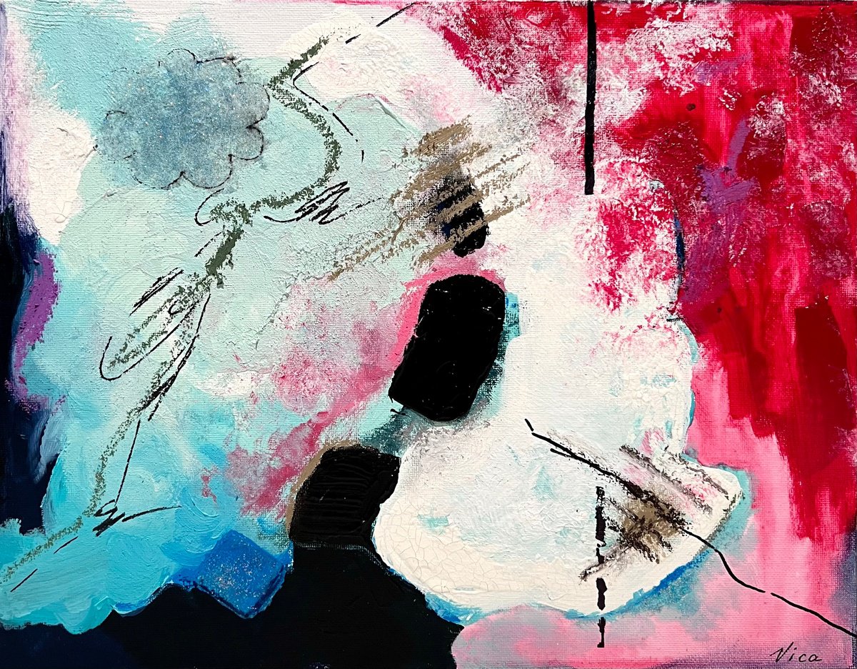 Abstract Painting By Victoria Sukhasyan, 14 X 11", The Growth, Original Artwork