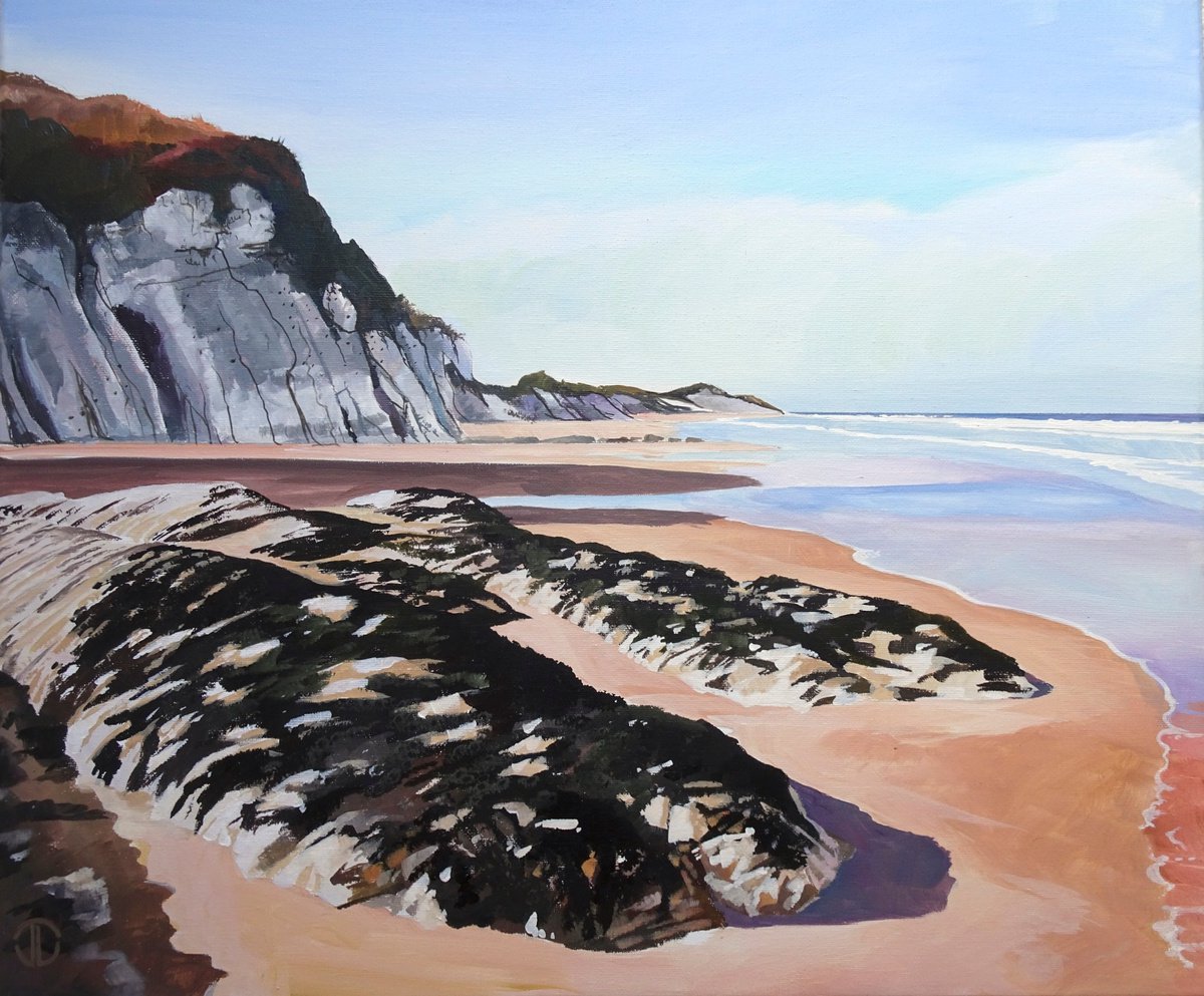 Sunny Day White Rocks Beach Northern Ireland by Joseph Lynch