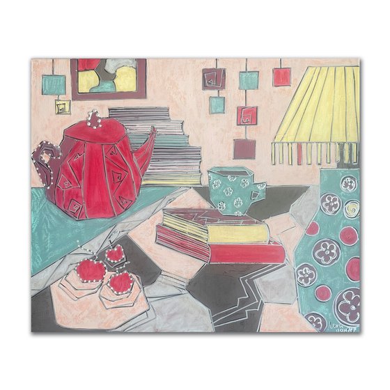 Still Life with Teapot and Books