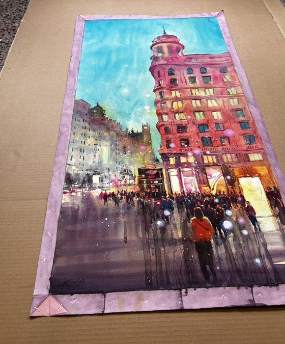 Evening walk in Madrid