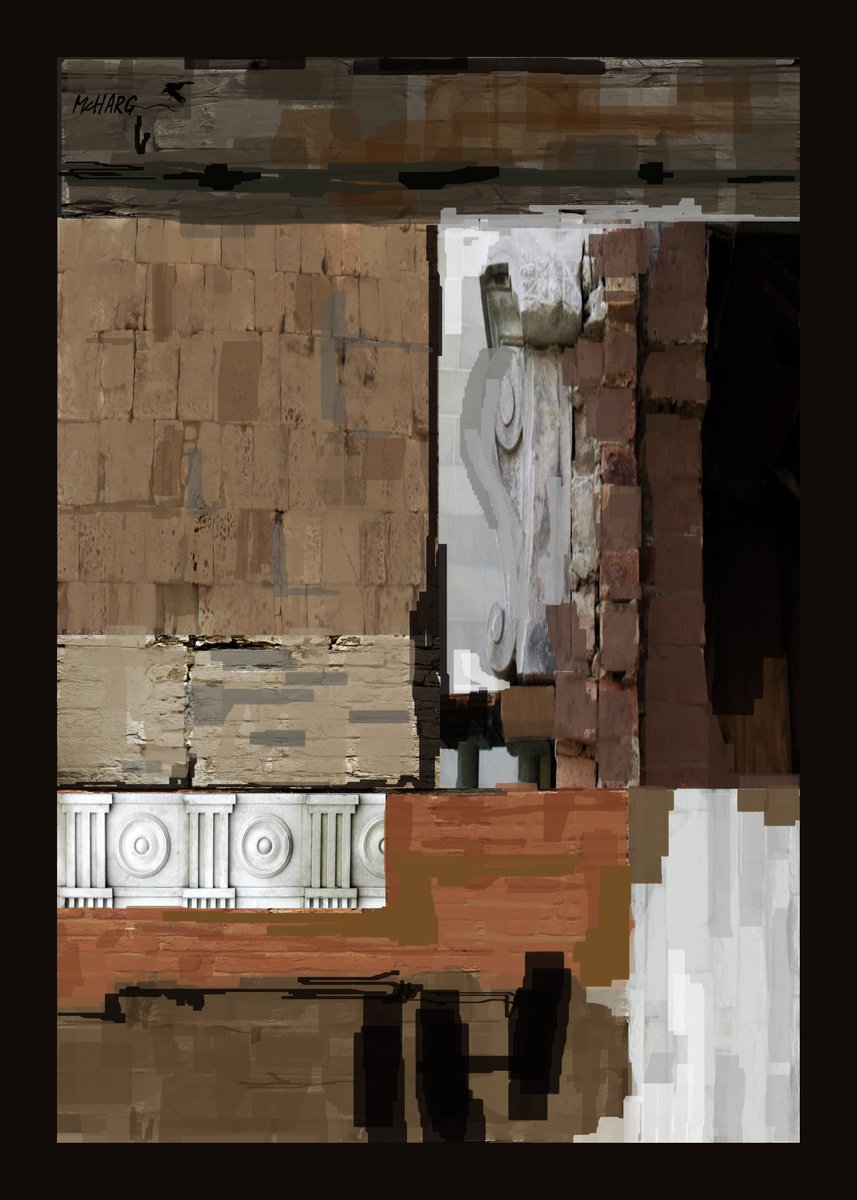 Organic Abstract Acrylic Painting By Joe Mcharg, 30 X 42, Old Masonry Samples 30X42, Original Artwork