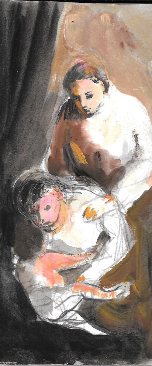 Maternity 20, 10x19 cm by Frederic Belaubre