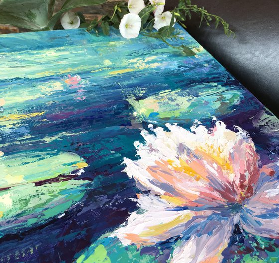 "Water lilies on the pond"