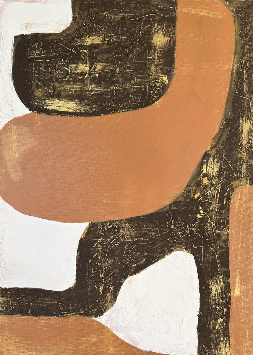 Abstract Acrylic Painting By Exclusive Arts, 20 X 28, Hand-Painted Tierra, Original Artwork