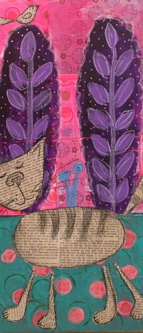 Out for a walk. Abstract cat. by Anya Getter