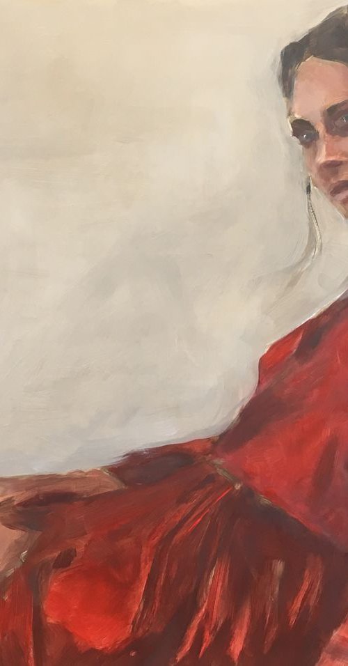 Valeria in Red by Leslie Singer