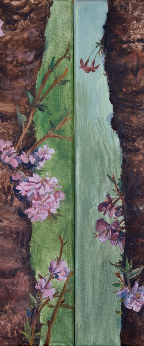 Green Renaissance I & II (Diptych) by Anastasia Chernysheva