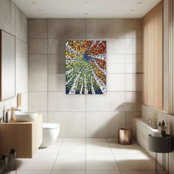 Birch Trees Autumn Canopy