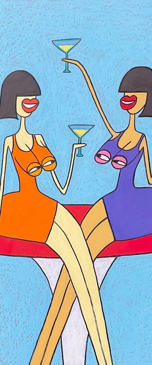 Our tits love Martini and gossips by Ann Zhuleva