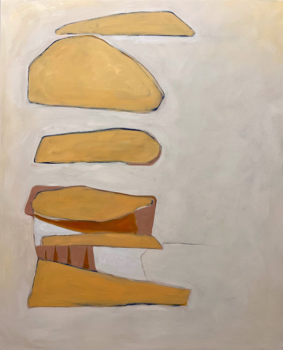 Geometric Oil Painting , Boatyard By Romuald Mulk Musiolik, 35 X 43, Artwork For Sale On Artfinder