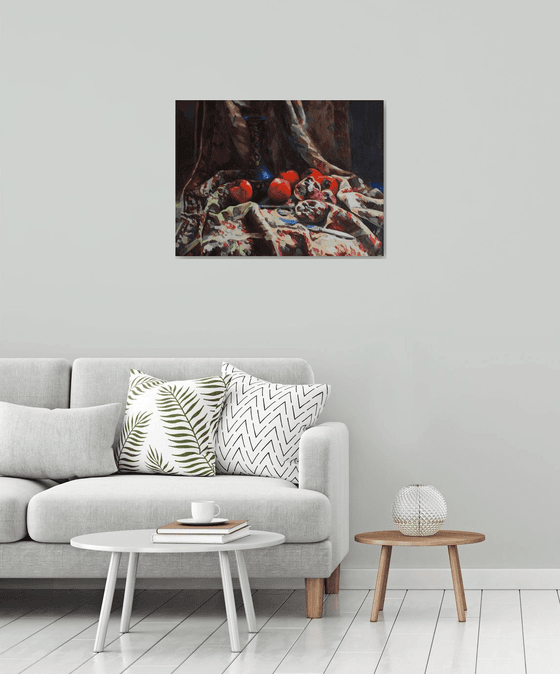 Autumn still life painting