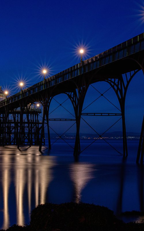 Clevedon Pier at Blue Hour Somerset UK by Paul Nash