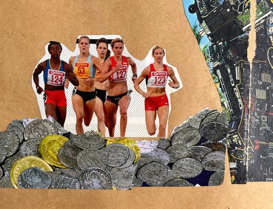 Horses People Collage