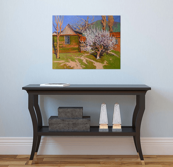Farmhouse and Apricot Tree
