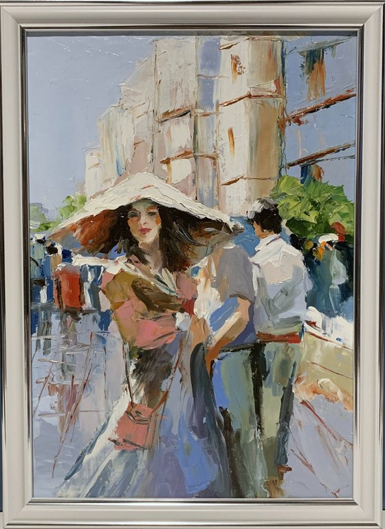 Busy Boulevard in Paris