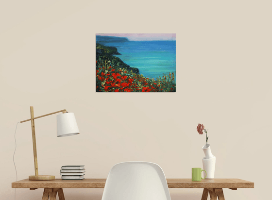 Flowers on the Mountainside /  ORIGINAL PAINTING