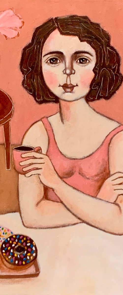 Coffee and Donuts; a Private Commission by Holly Wojahn