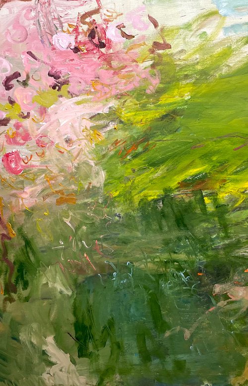 Spring walk in pink and green by Lilia Orlova-Holmes