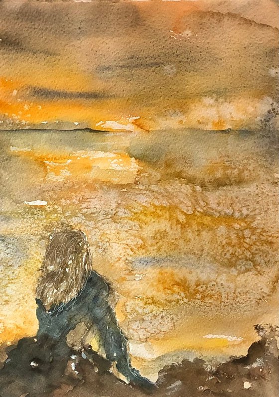 The shore of her thoughts