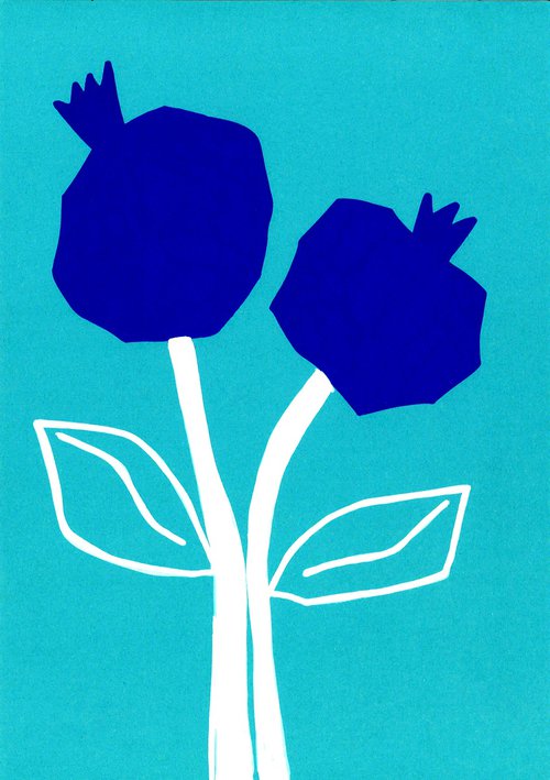 Blue pomegranate by Sasha Robinson