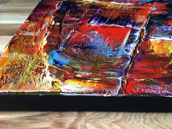 "Play With Me" - FREE WORLDWIDE SHIPPING - Original Large PMS Abstract Diptych Oil Paintings On Canvas - 40" x 20"