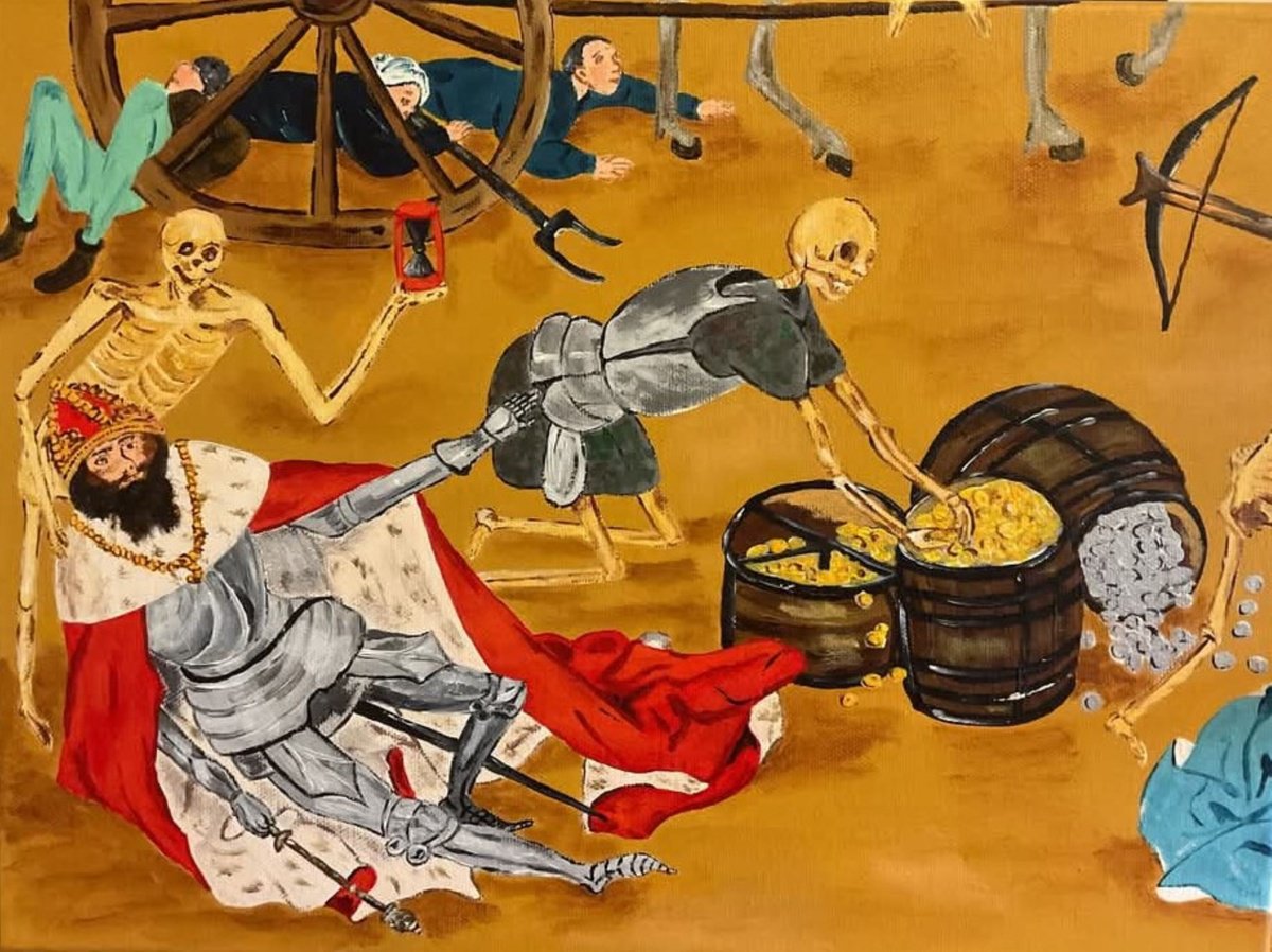 Impressionistic Portrait Acrylic Painting By Corinne Hamer, 16 X 12, The King