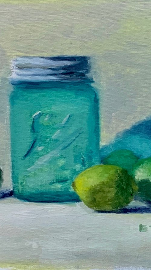 Ball Jar & Limes by Elizabeth B. Tucker