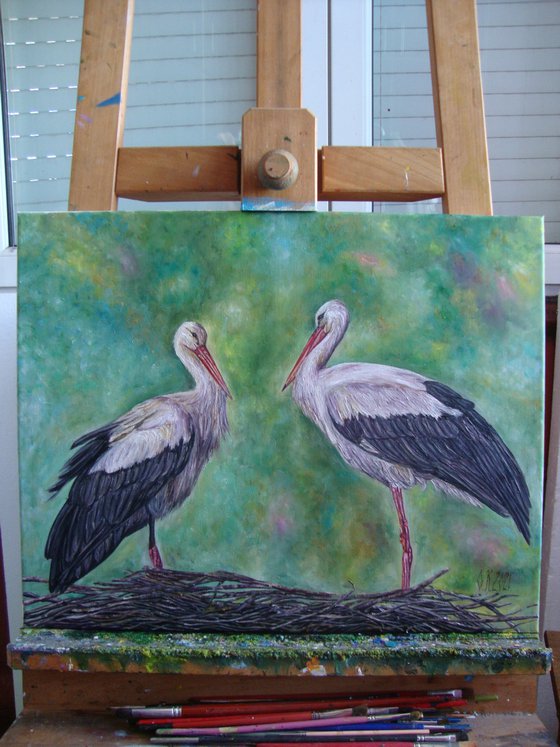 Pair of storks