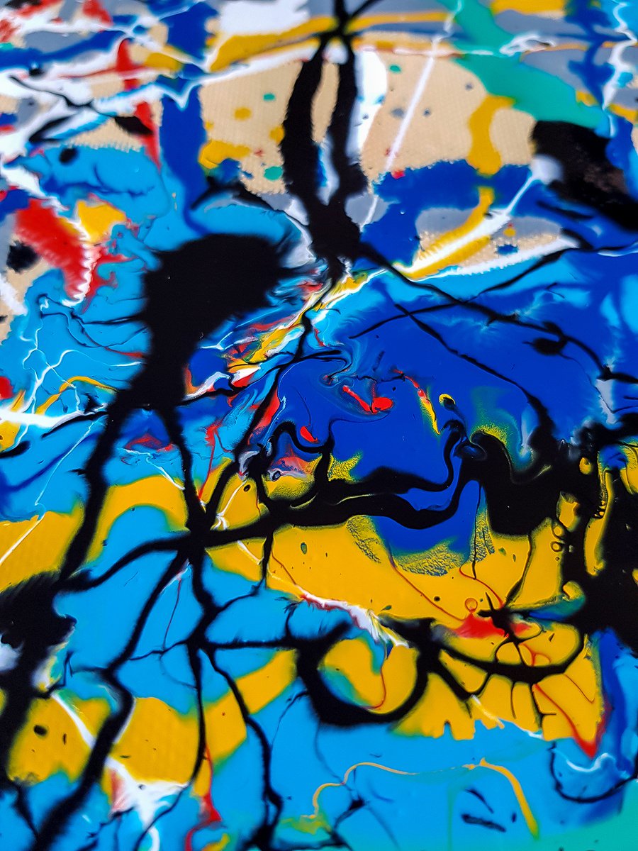 Karbo N-8 - (W)120x(H)96 cm. Style of JACKSON POLLOCK