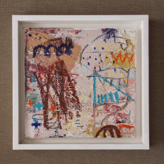 NOON - framed small abstract artwork/home decor gift
