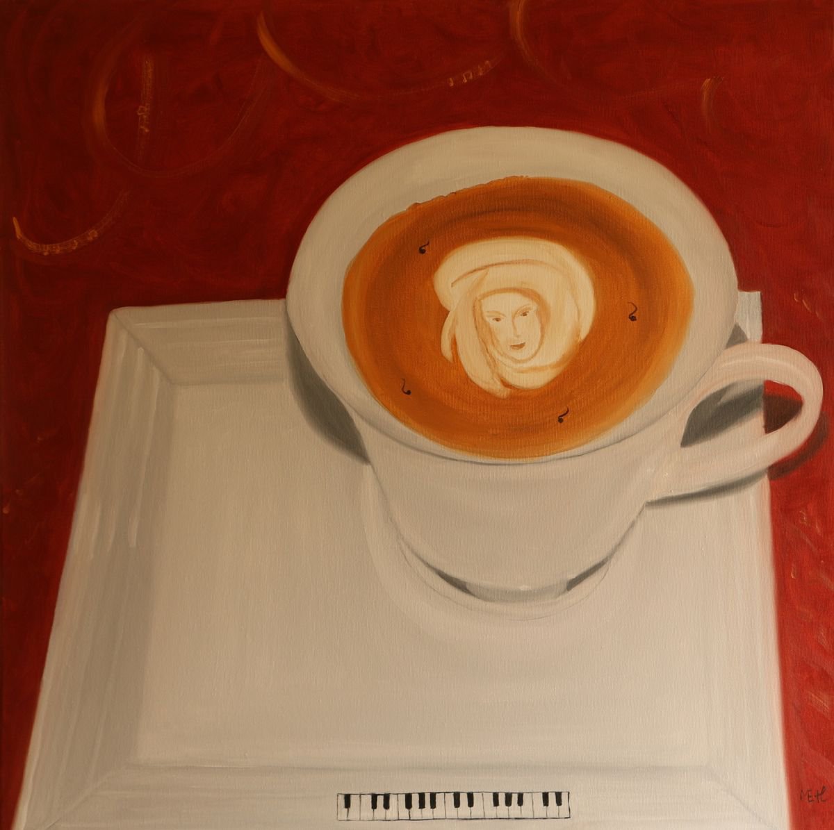 Melody Coffee, 70x70 cm by Ildiko Mecseri
