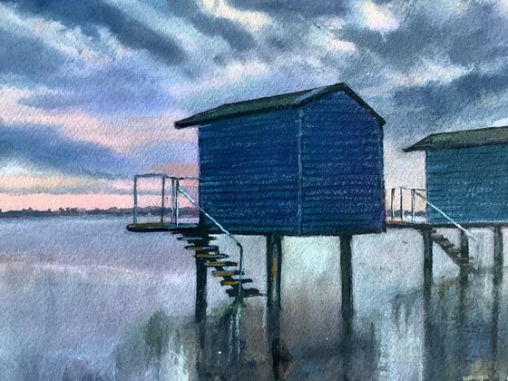 Beach Huts, High tide