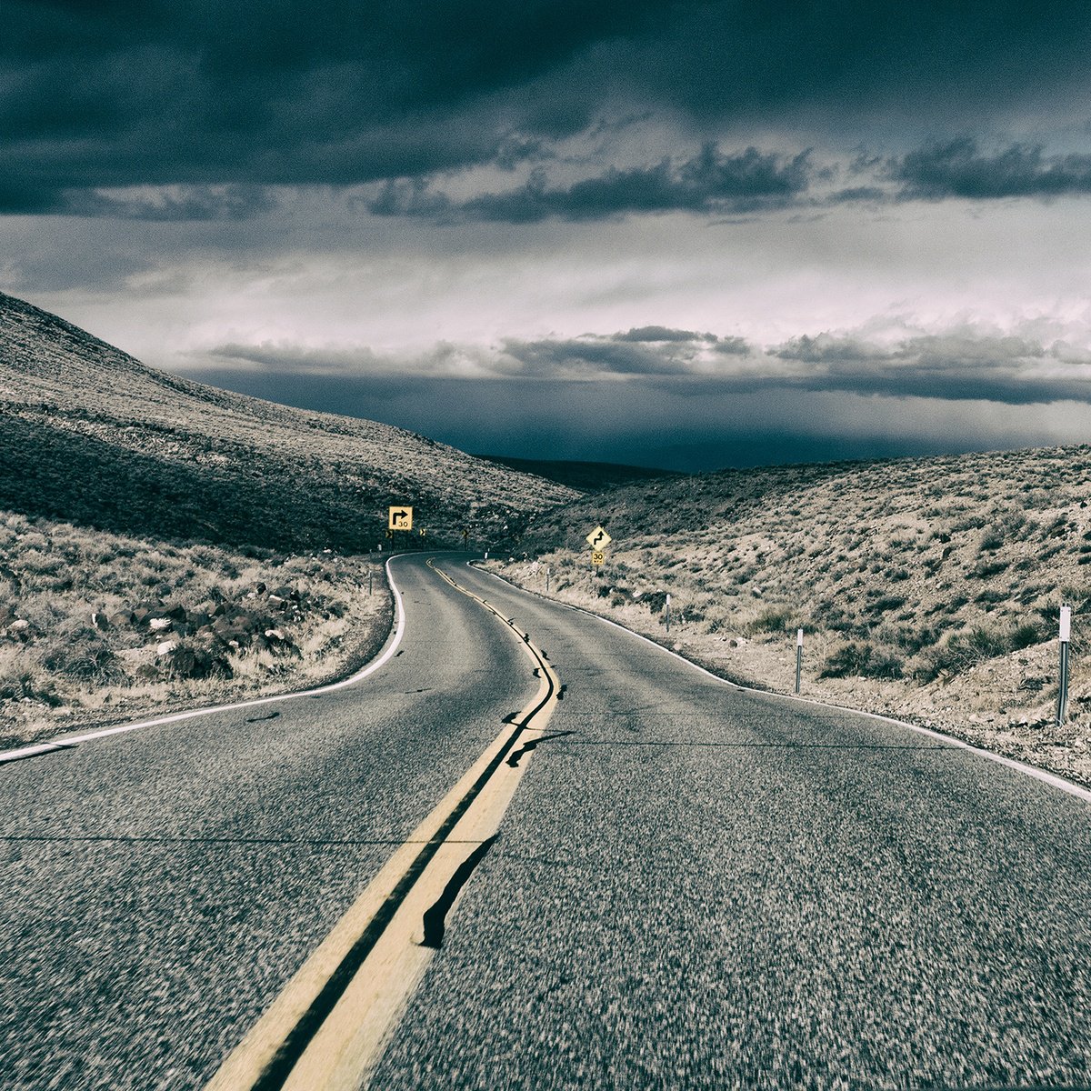 Photorealistic Landscape Photograph By Heike Bohnstengel, 16 X 16, Into The Storm, Original Artwork