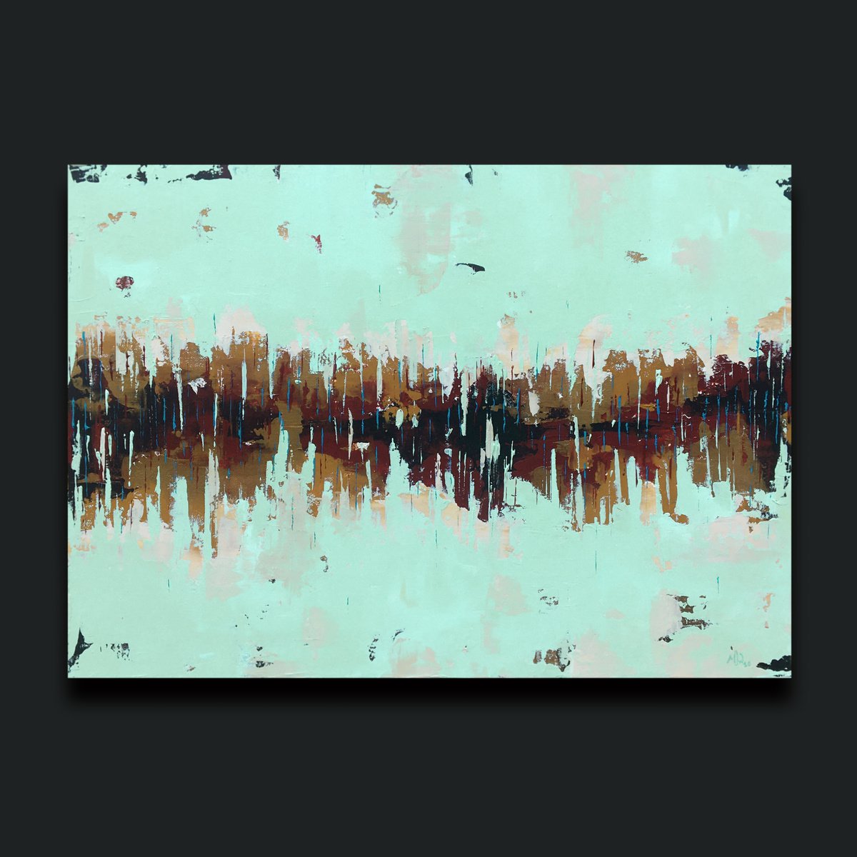Horizontal Tear L1 - Abstract Painting by Matthew Withey