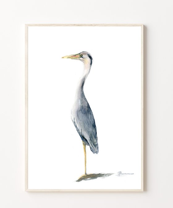 Lonely Heron Set of 2