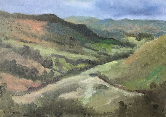Brecon Beacons mountains, an original oil painting,