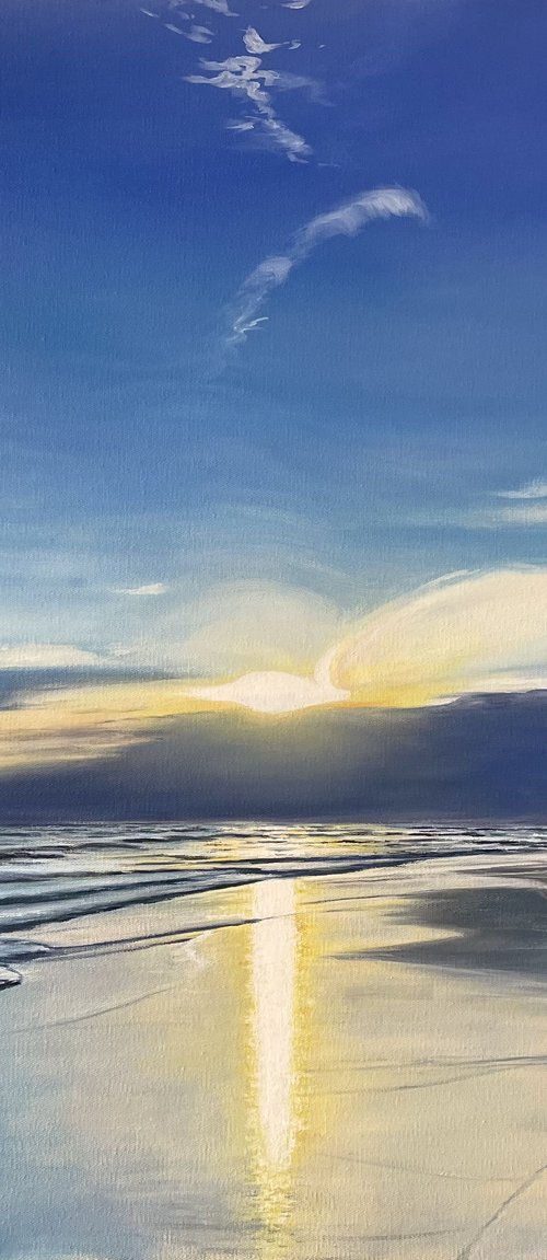 Golden Silence - Ocean sunset by Aflatun Israilov