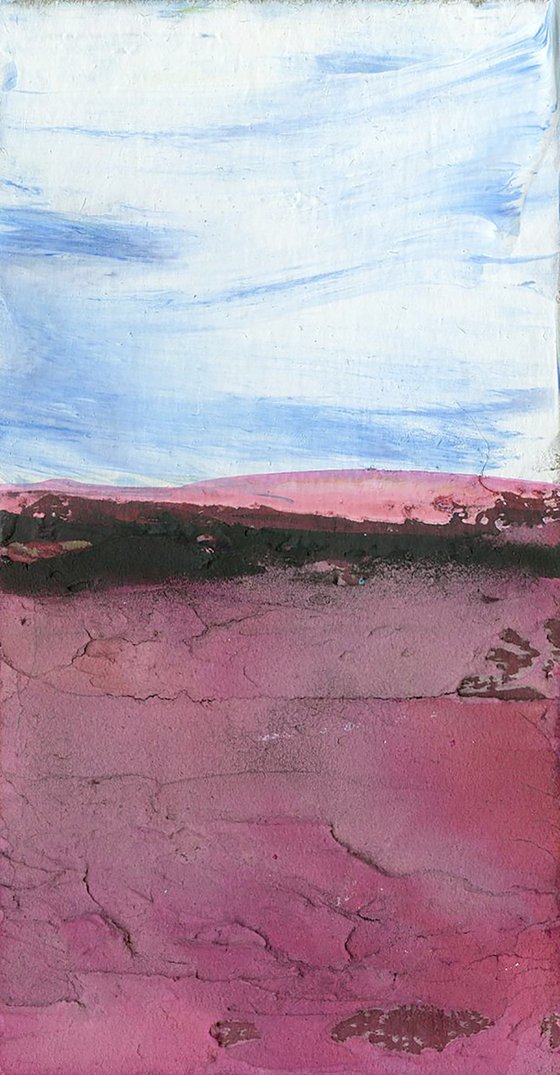 Dream Land Collection 3 - 5 Small Textural Landscape Paintings by Kathy Morton Stanion