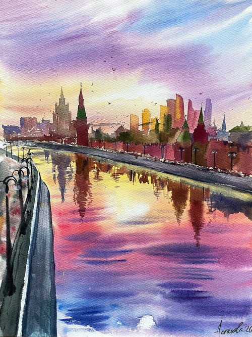 Kremlin Embankment by Ksenia Astakhova