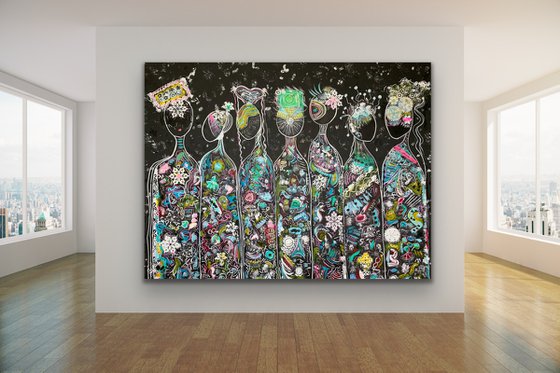 79''x 60''(200 x 150 cm), Friends 59