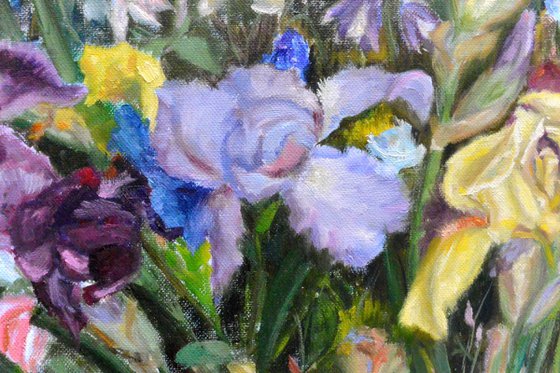 Iris blossom - 30x40 CM OIL PAINTING (2017)